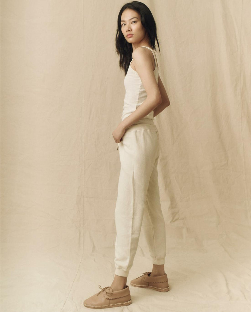 Tanks | Women The Great. The Slim Tank. Solid Washed White