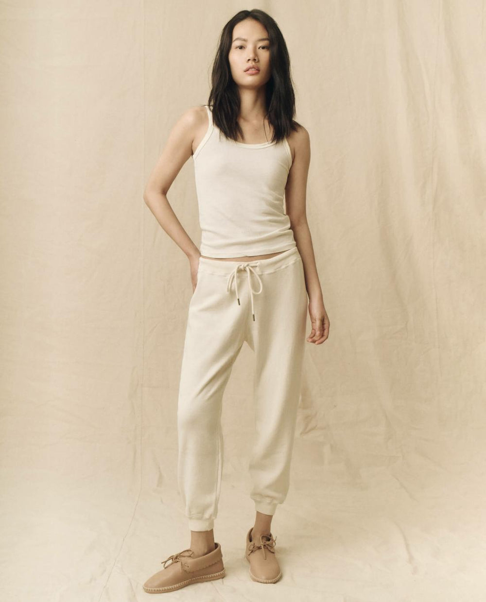 Tanks | Women The Great. The Slim Tank. Solid Washed White