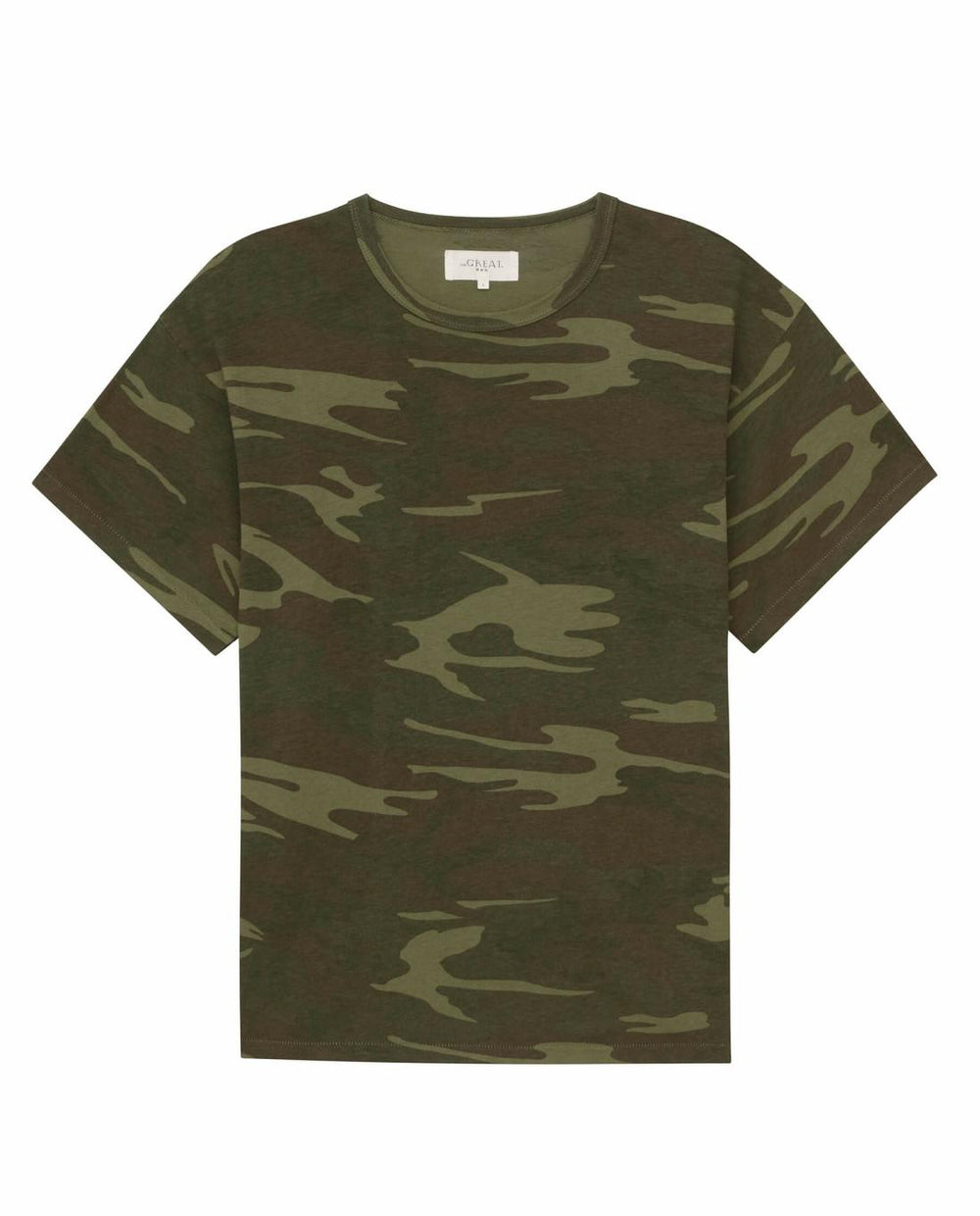Tees &amp; Sweats | Men The Great. The Men's Boxy Crew. Deep Woods Camo