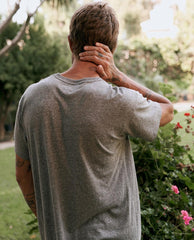 Tees &amp; Sweats | Men The Great. The Men's Boxy Crew. Heather Grey