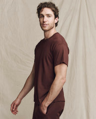 Tees &amp; Sweats | Men The Great. The Men's Boxy Crew. Solid Toasted Walnut
