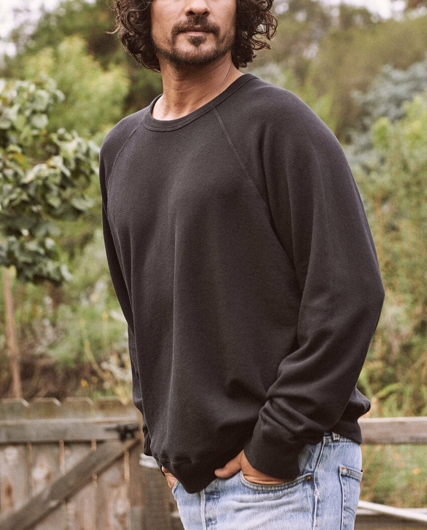 Tees &amp; Sweats | Men The Great. The Men's College Sweatshirt. Almost Black