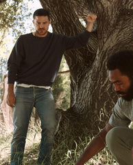 Tees &amp; Sweats | Men The Great. The Men's College Sweatshirt. Washed Navy