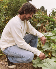 Tees &amp; Sweats | Men The Great. The Men's College Sweatshirt. Washed White