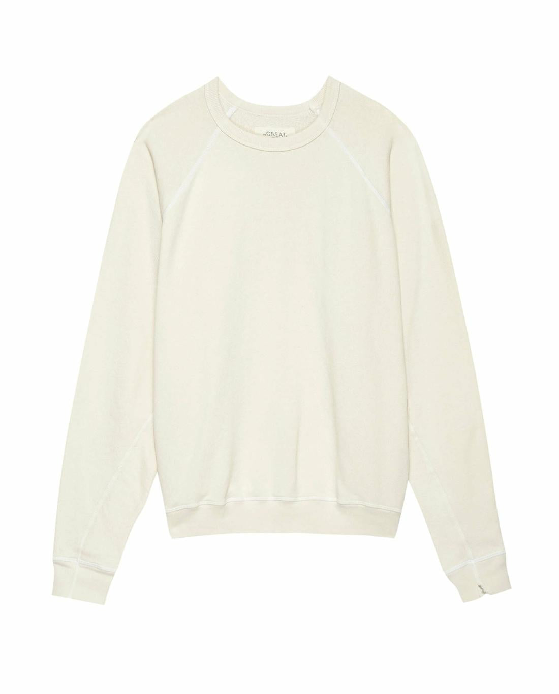 Tees &amp; Sweats | Men The Great. The Men's College Sweatshirt. Washed White