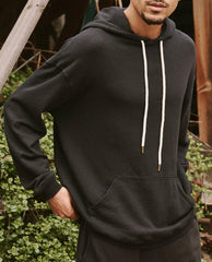 Tees &amp; Sweats | Men The Great. The Men's Gym Drawstring Hoodie. Almost Black