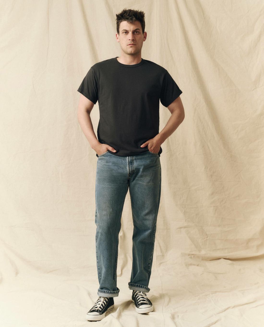 Tees &amp; Sweats | Men The Great. The Men's Pure Knits Boxy Crew. Solid Almost Black