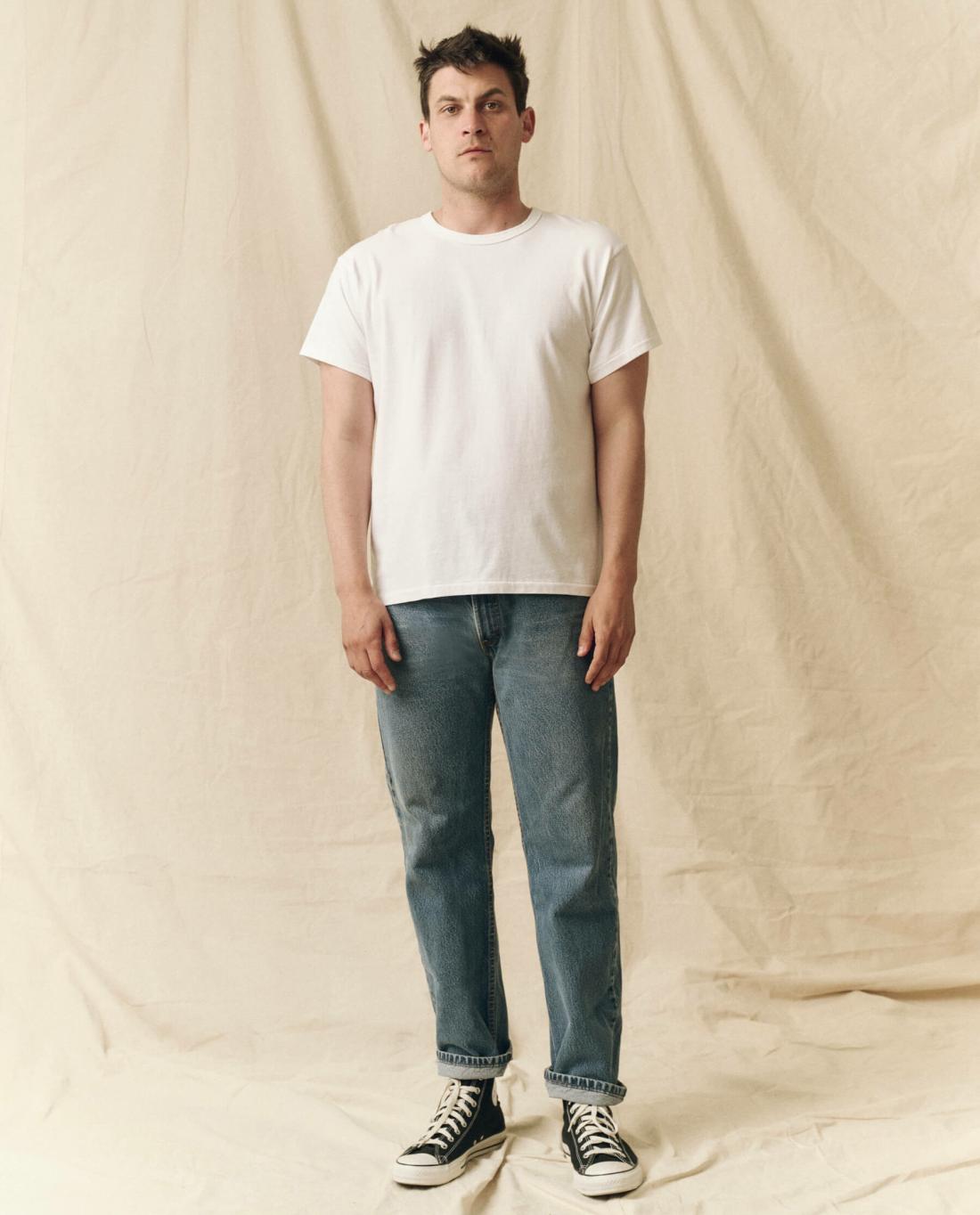 Tees &amp; Sweats | Men The Great. The Men's Pure Knits Boxy Crew. Solid True White
