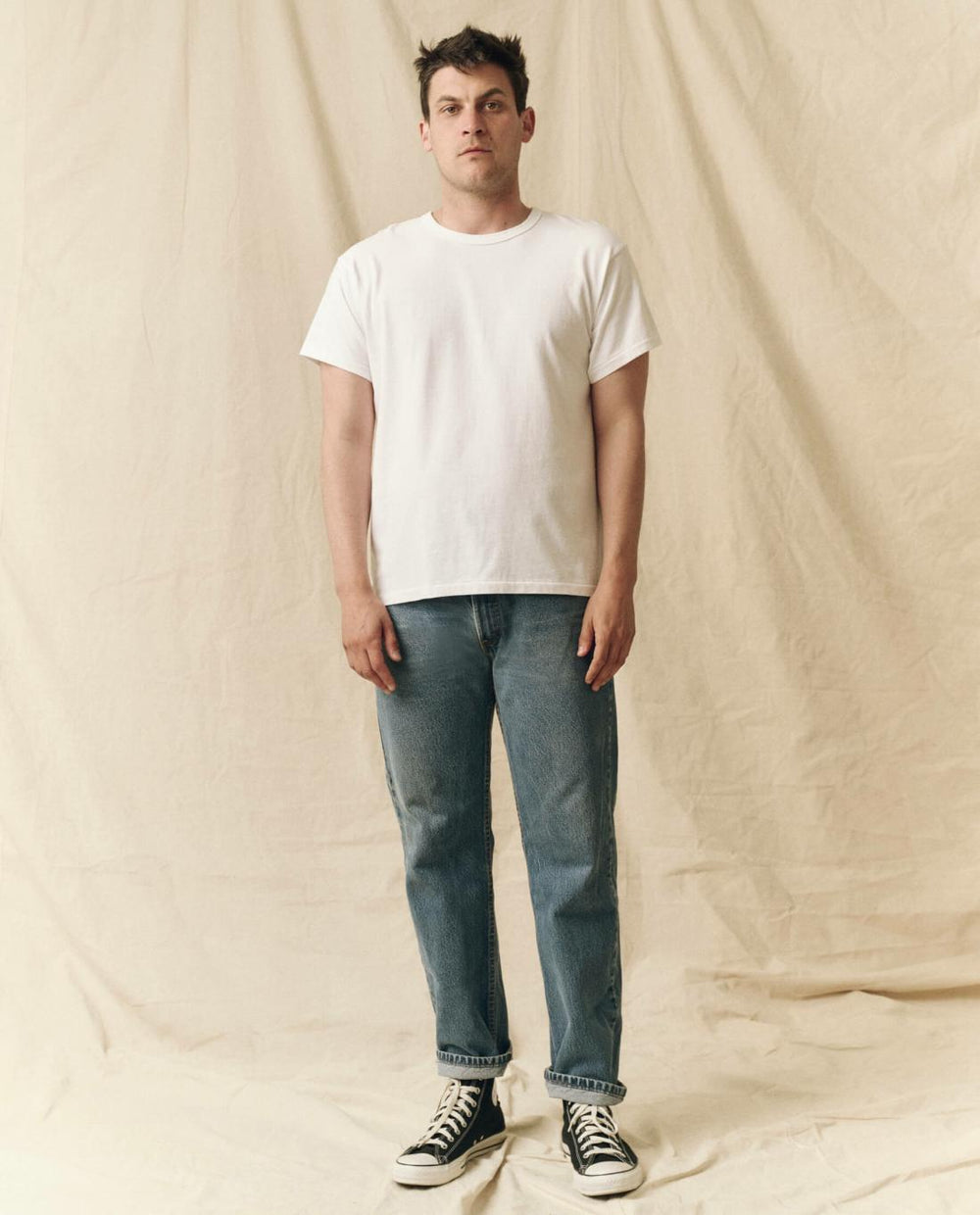 Tees &amp; Sweats | Men The Great. The Men's Pure Knits Boxy Crew. Solid True White
