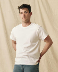 Tees &amp; Sweats | Men The Great. The Men's Pure Knits Boxy Crew. Solid True White