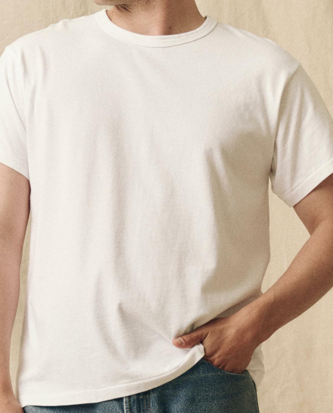 Tees &amp; Sweats | Men The Great. The Men's Pure Knits Boxy Crew. Solid True White