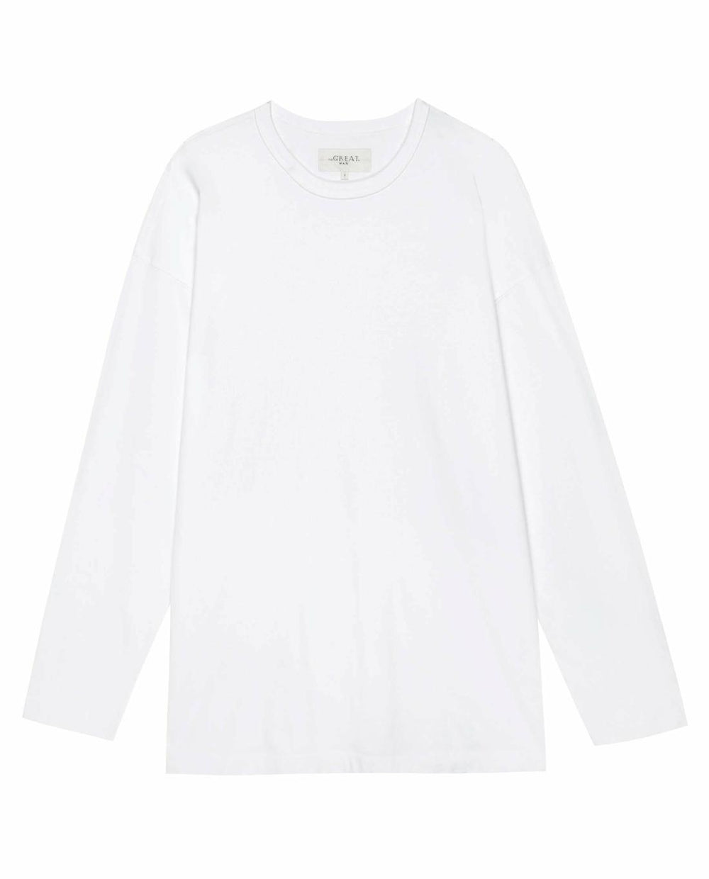 Tees &amp; Sweats | Men The Great. The Men's Pure Knits Long Sleeve Boxy Crew. Solid True White