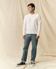 Tees &amp; Sweats | Men The Great. The Men's Pure Knits Long Sleeve Slim Crew. True White