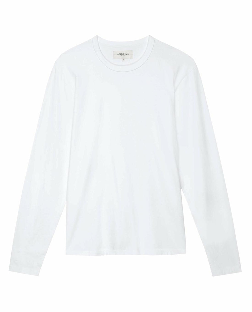 Tees &amp; Sweats | Men The Great. The Men's Pure Knits Long Sleeve Slim Crew. True White