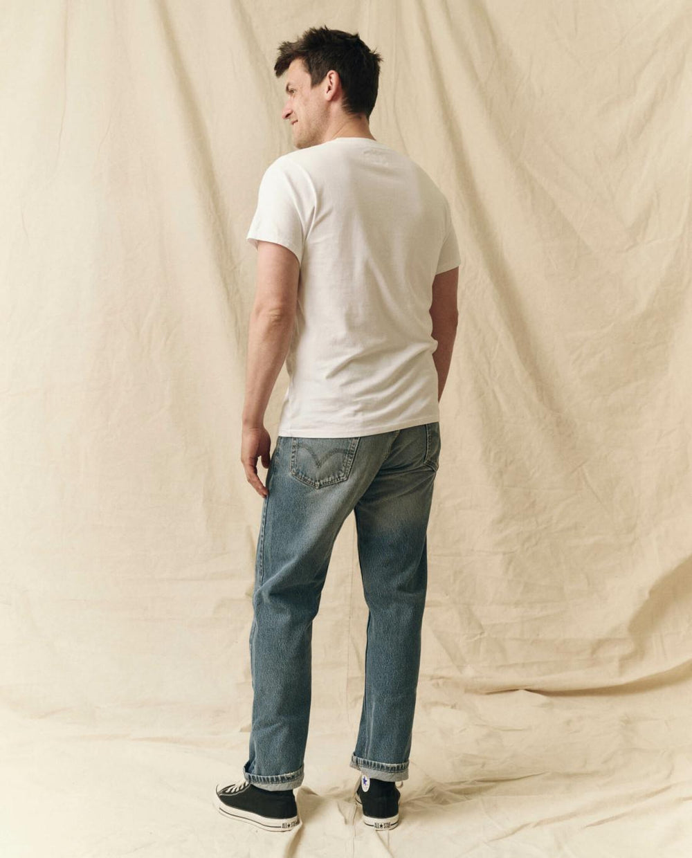 Tees &amp; Sweats | Men The Great. The Men's Pure Knits Slim Tee. True White