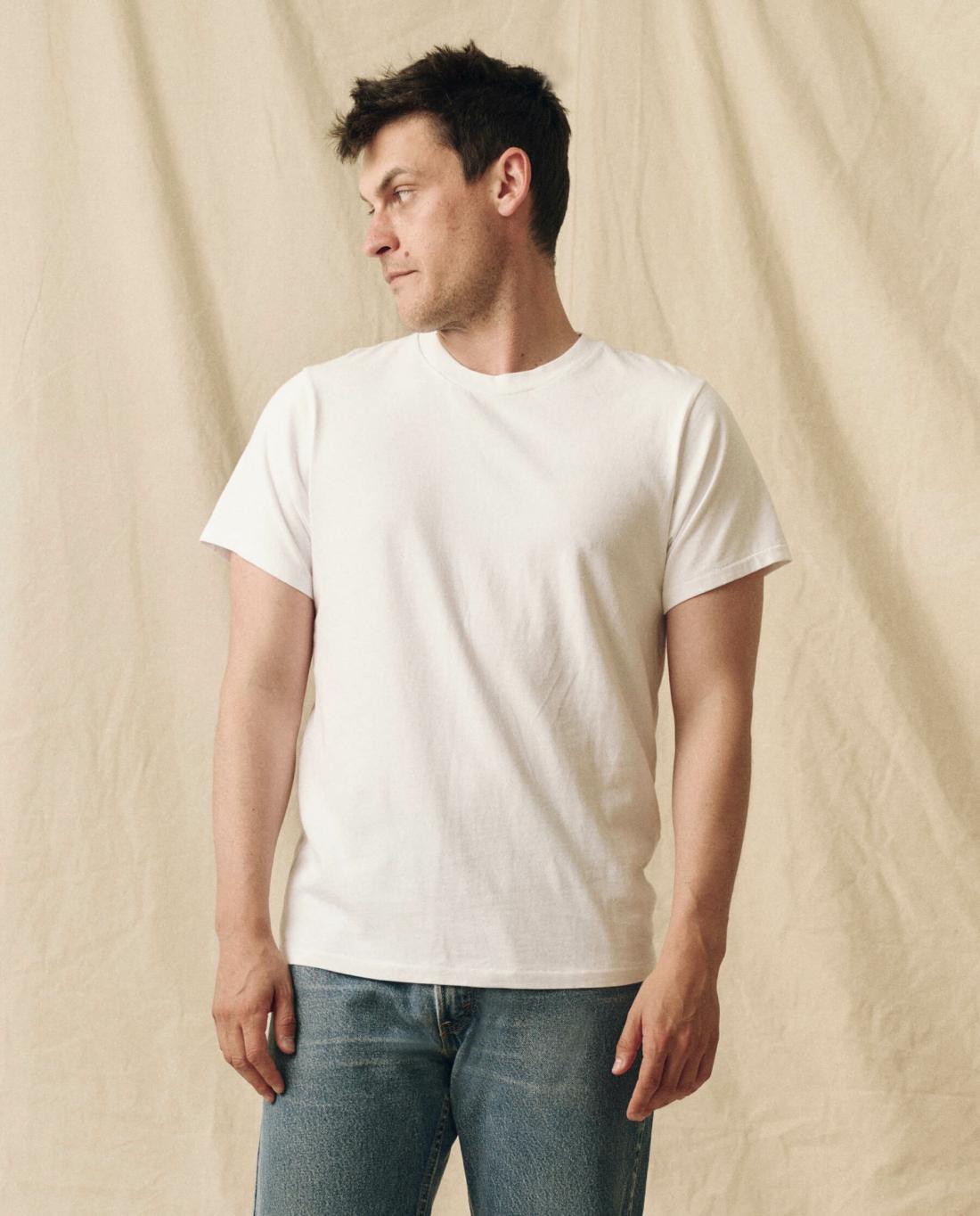 Tees &amp; Sweats | Men The Great. The Men's Pure Knits Slim Tee. True White