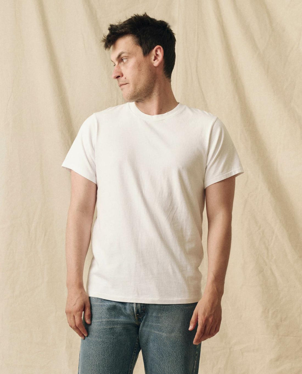 Tees &amp; Sweats | Men The Great. The Men's Pure Knits Slim Tee. True White