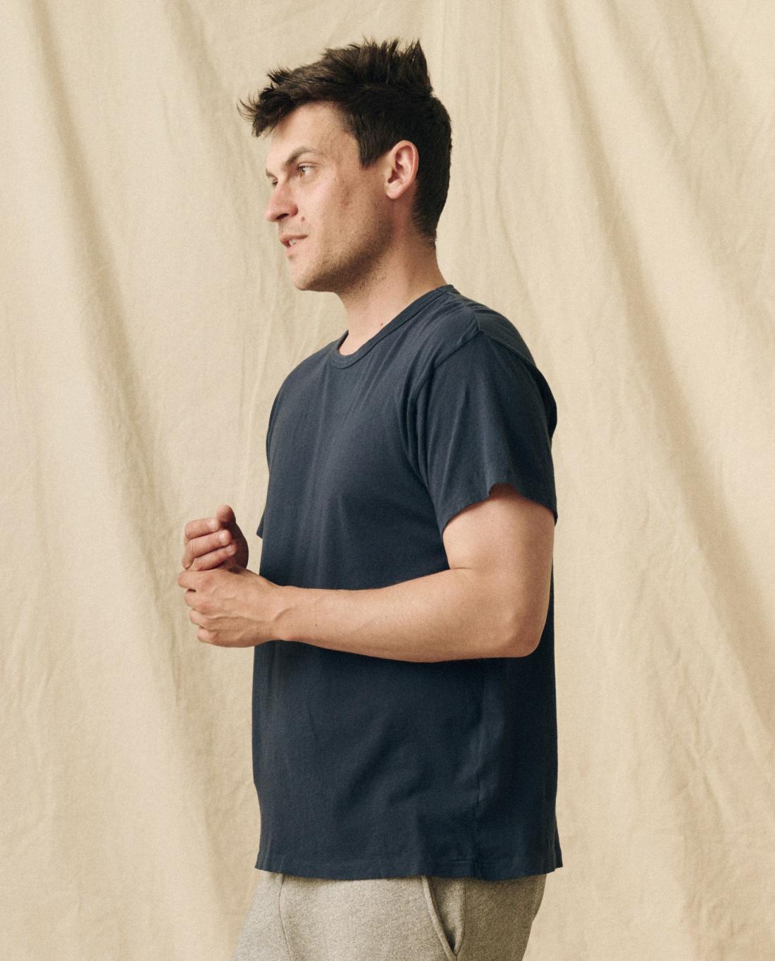 Tees &amp; Sweats | Men The Great. The Men's Slim Tee. True Navy