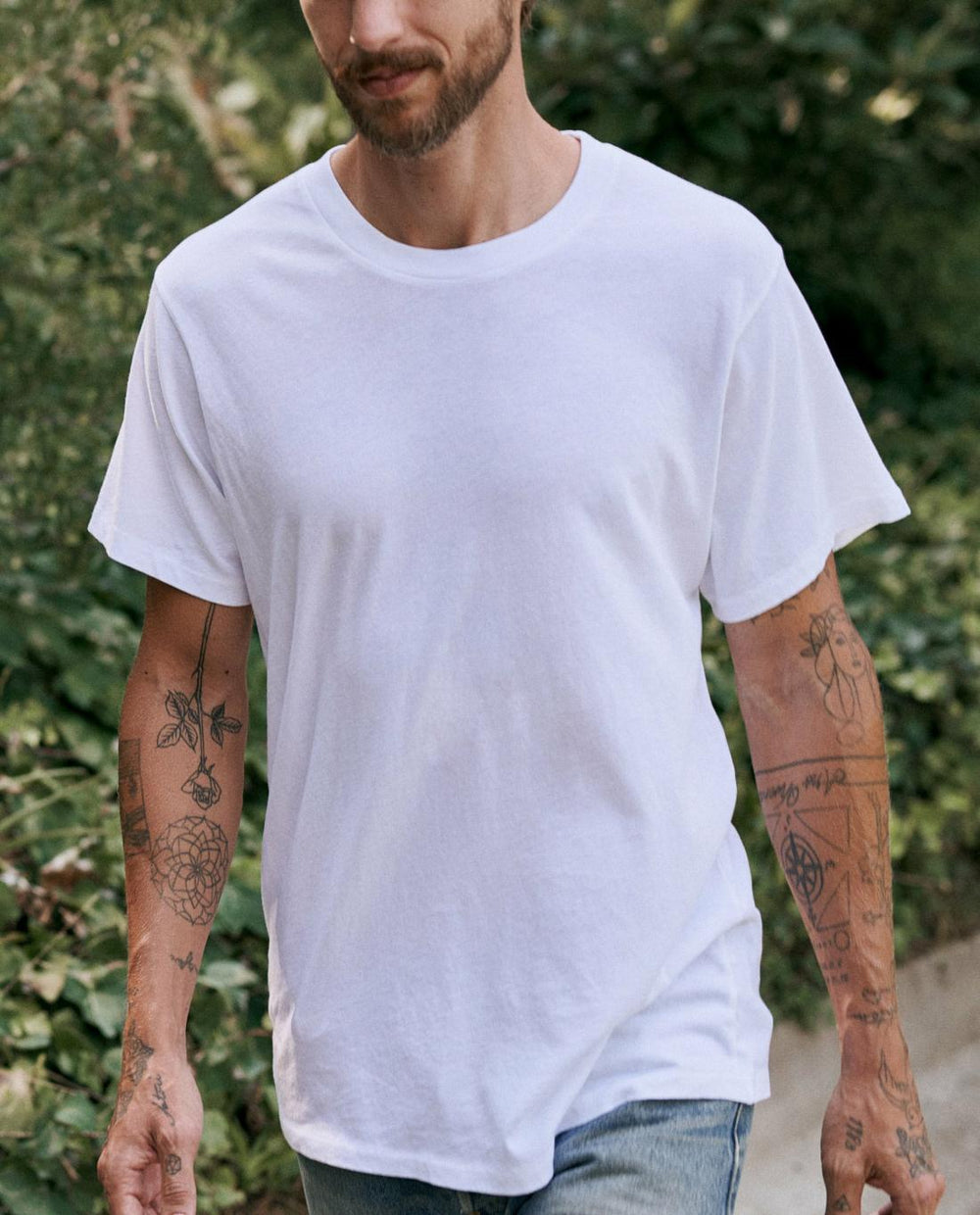 Tees &amp; Sweats | Men The Great. The Men's Slim Tee. True White