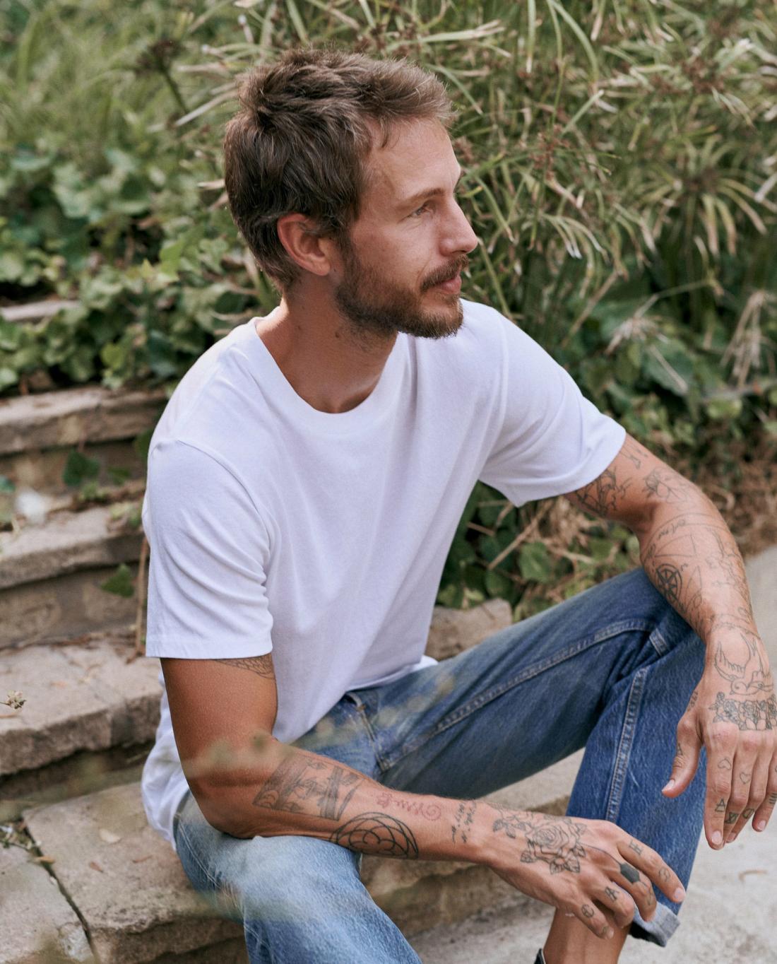 Tees &amp; Sweats | Men The Great. The Men's Slim Tee. True White