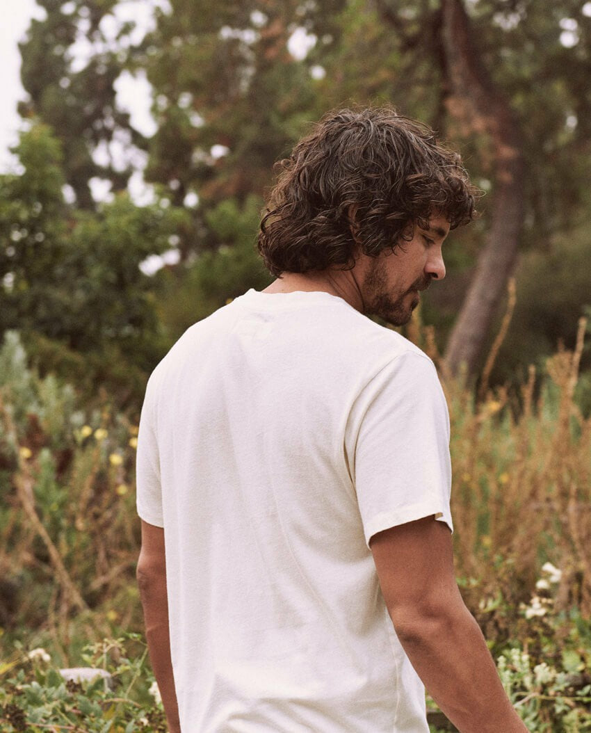 Tees &amp; Sweats | Men The Great. The Men's Slim Tee. Washed White