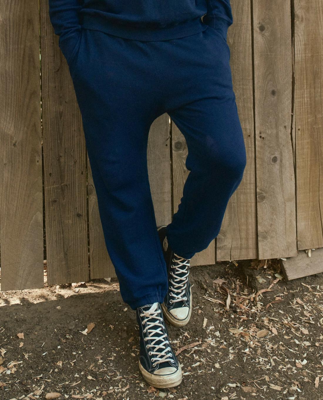 Tees &amp; Sweats | Men The Great. The Men's Stadium Sweatpant. True Navy