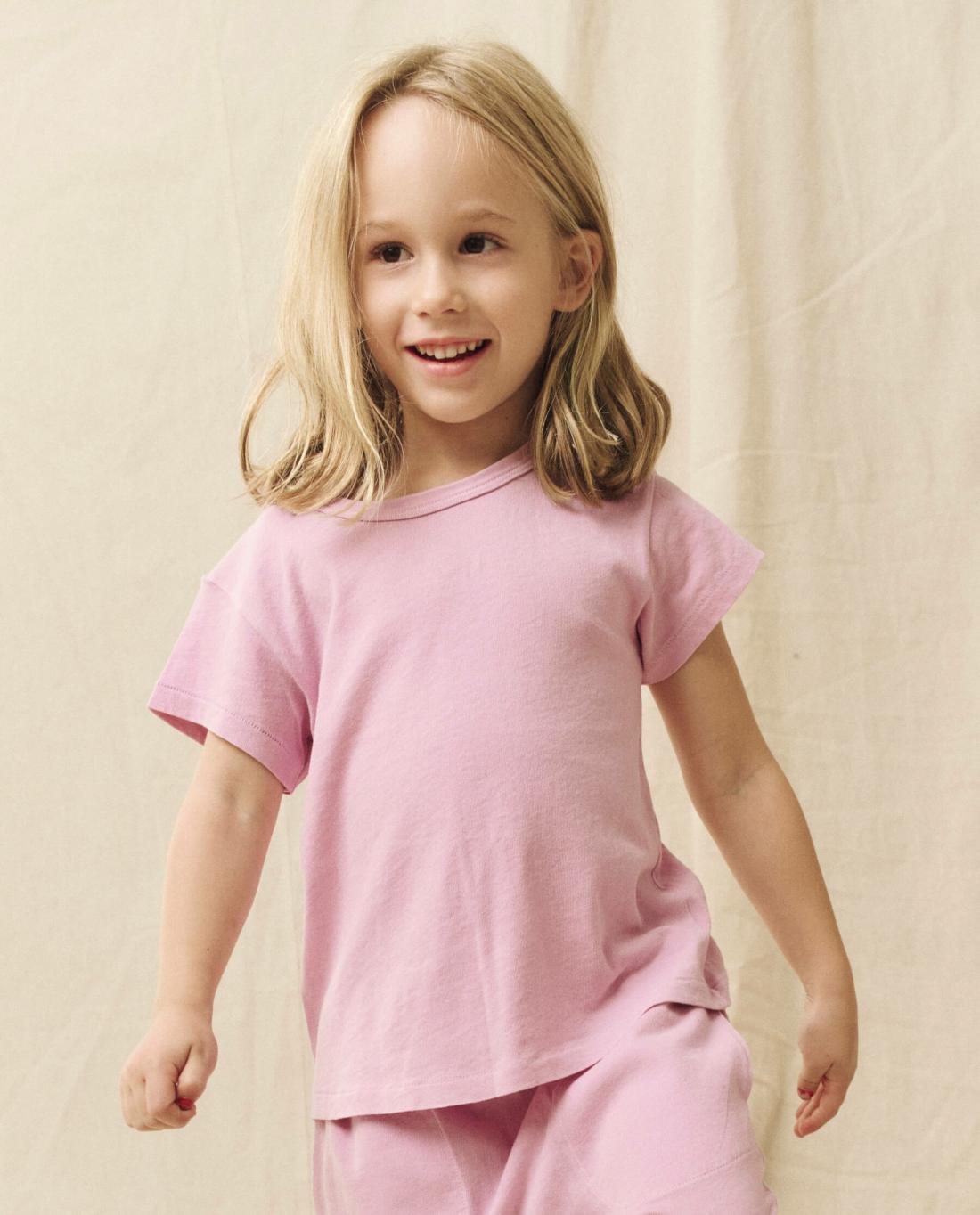 Tees &amp; Sweats | Kids The Great. The Little Boxy Crew. Solid Lilac Blossom