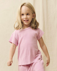 Tees &amp; Sweats | Kids The Great. The Little Boxy Crew. Solid Lilac Blossom