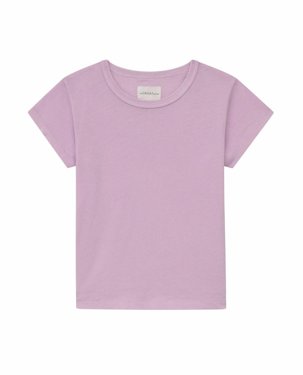 Tees &amp; Sweats | Kids The Great. The Little Boxy Crew. Solid Lilac Blossom