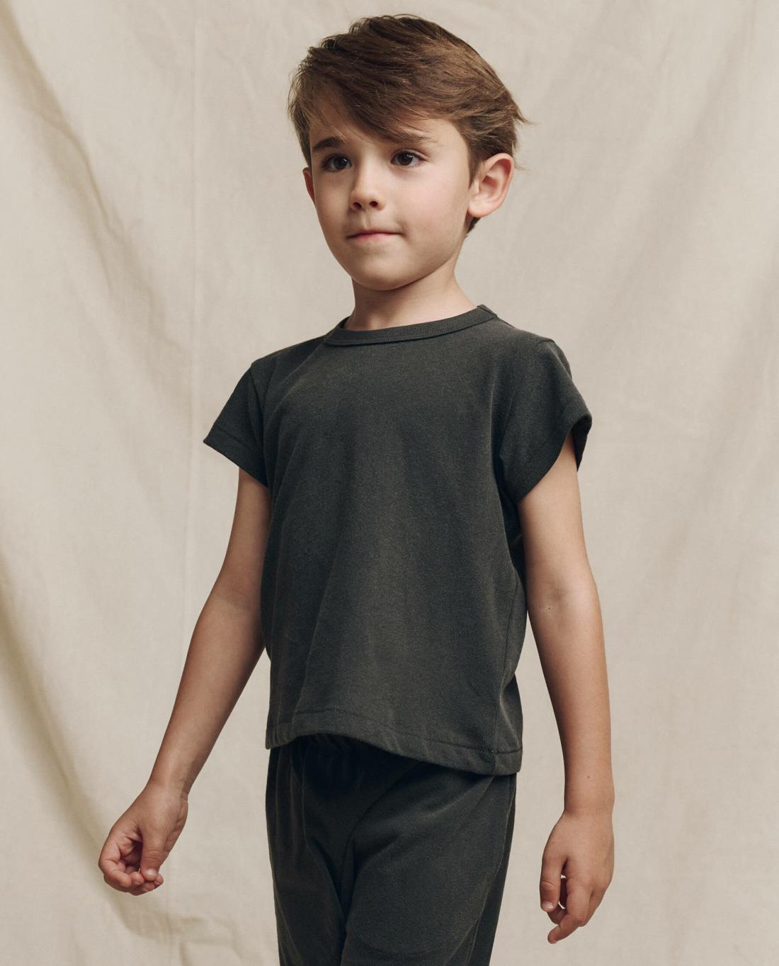 Tees &amp; Sweats | Kids The Great. The Little Boxy Crew. Solid Washed Black