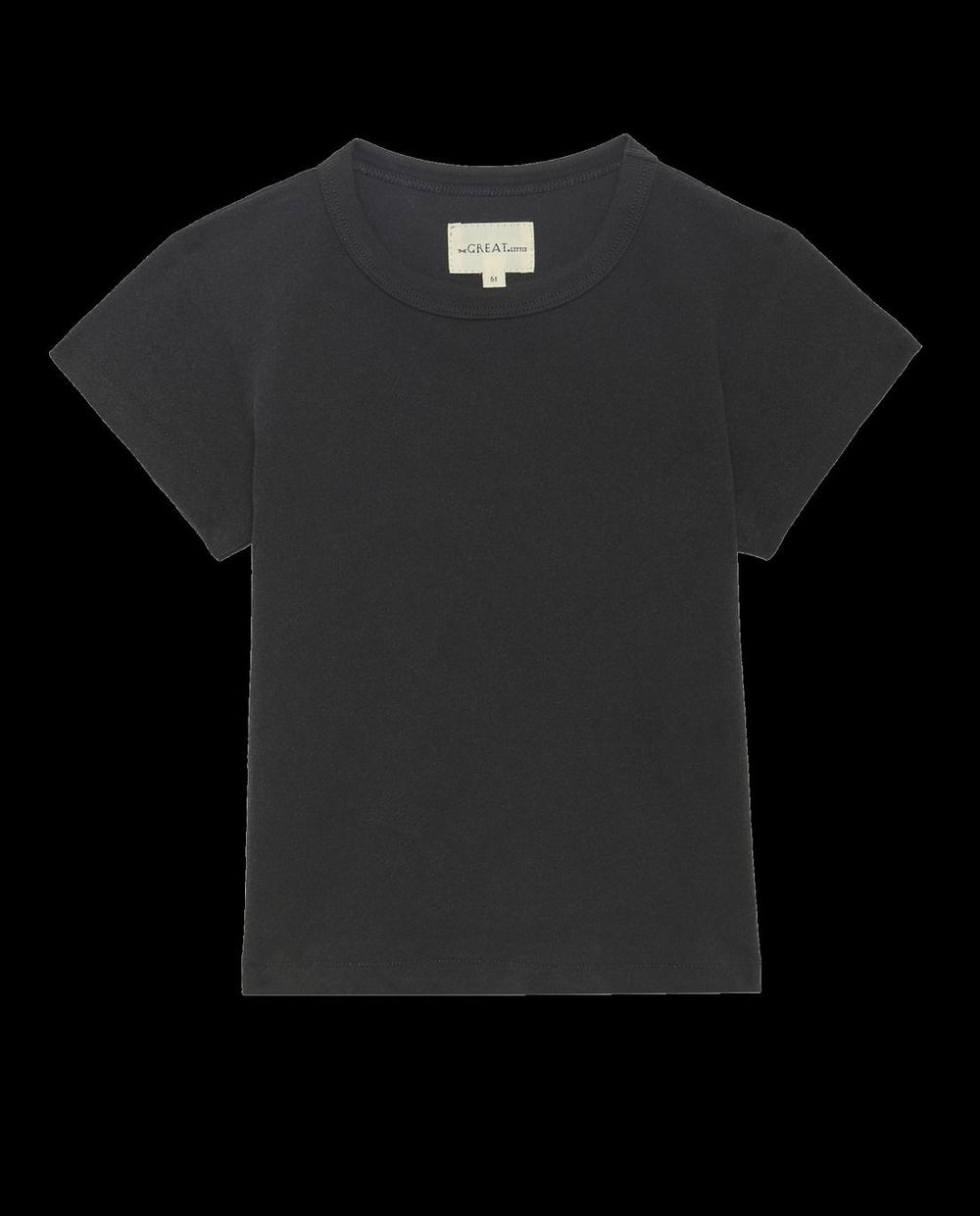 Tees &amp; Sweats | Kids The Great. The Little Boxy Crew. Solid Washed Black