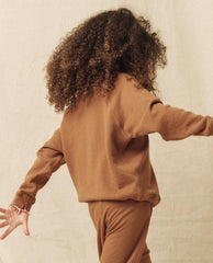 Tees &amp; Sweats | Kids The Great. The Little College Sweatshirt. Bright Maple With The Great Lake Bea