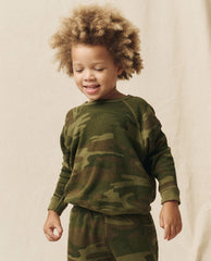 Tees &amp; Sweats | Kids The Great. The Little College Sweatshirt. Deep Woods Camo