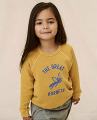 Tees &amp; Sweats | Kids The Great. The Little College Sweatshirt. Graphic Daisy With Hornet Graphic