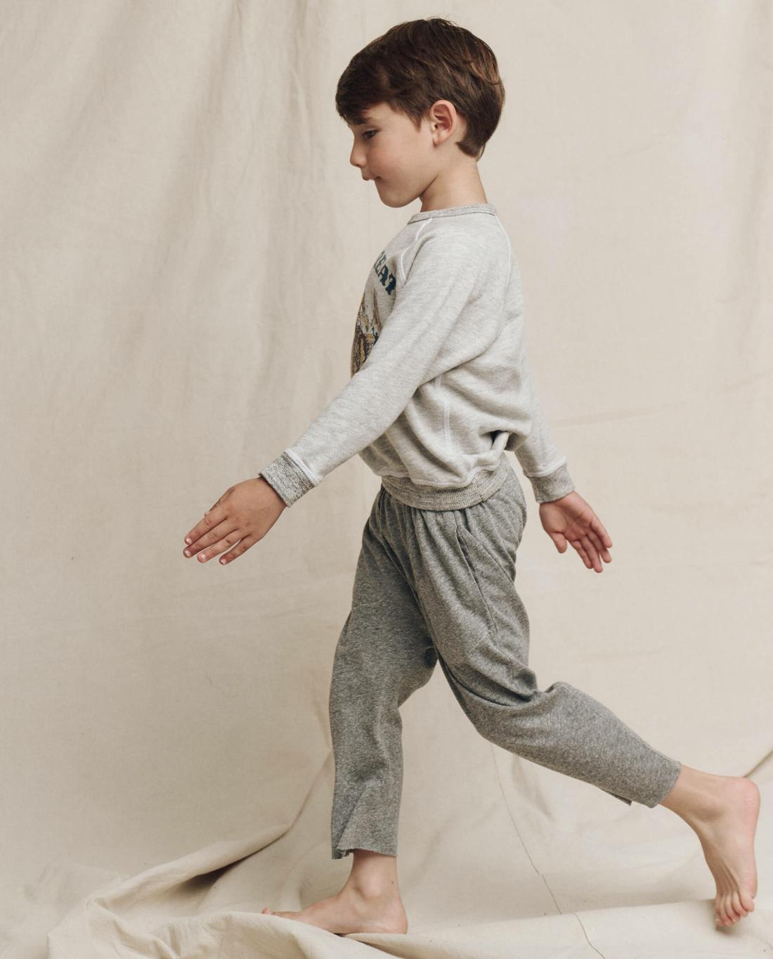 Tees &amp; Sweats | Kids The Great. The Little College Sweatshirt. Graphic Soft Heather Grey With Rodeo