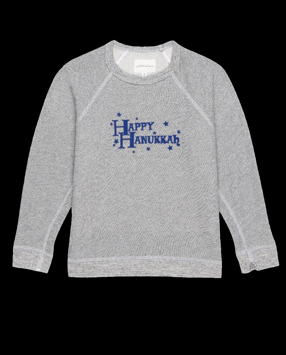 Tees &amp; Sweats | Kids The Great. The Little College Sweatshirt. Graphic Varsity Grey With Hannukah G