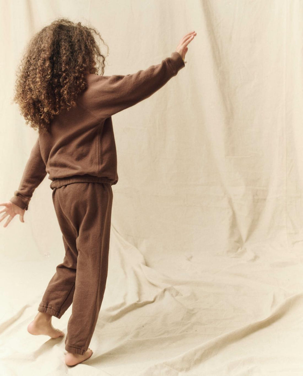 Tees &amp; Sweats | Kids The Great. The Little College Sweatshirt. Hickory With Gaucho Graphic