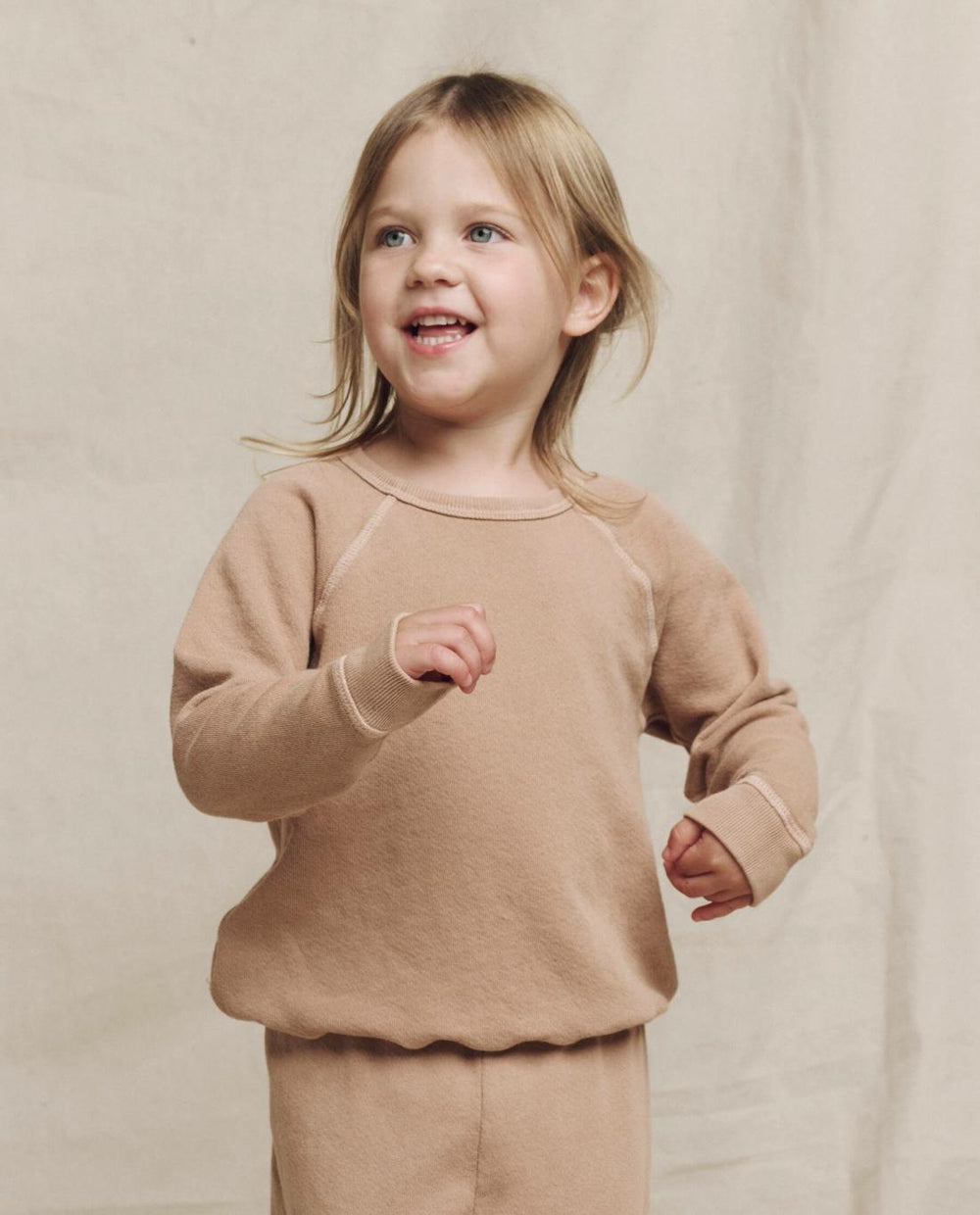 Tees &amp; Sweats | Kids The Great. The Little College Sweatshirt. Solid Biscotti