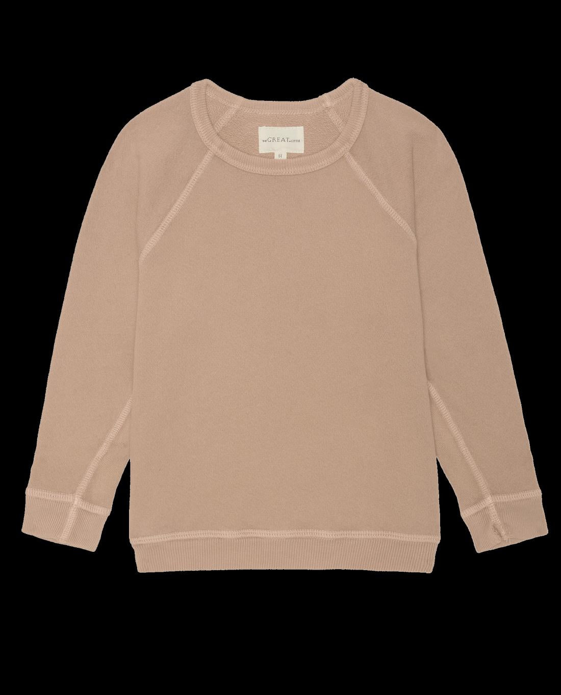 Tees &amp; Sweats | Kids The Great. The Little College Sweatshirt. Solid Biscotti