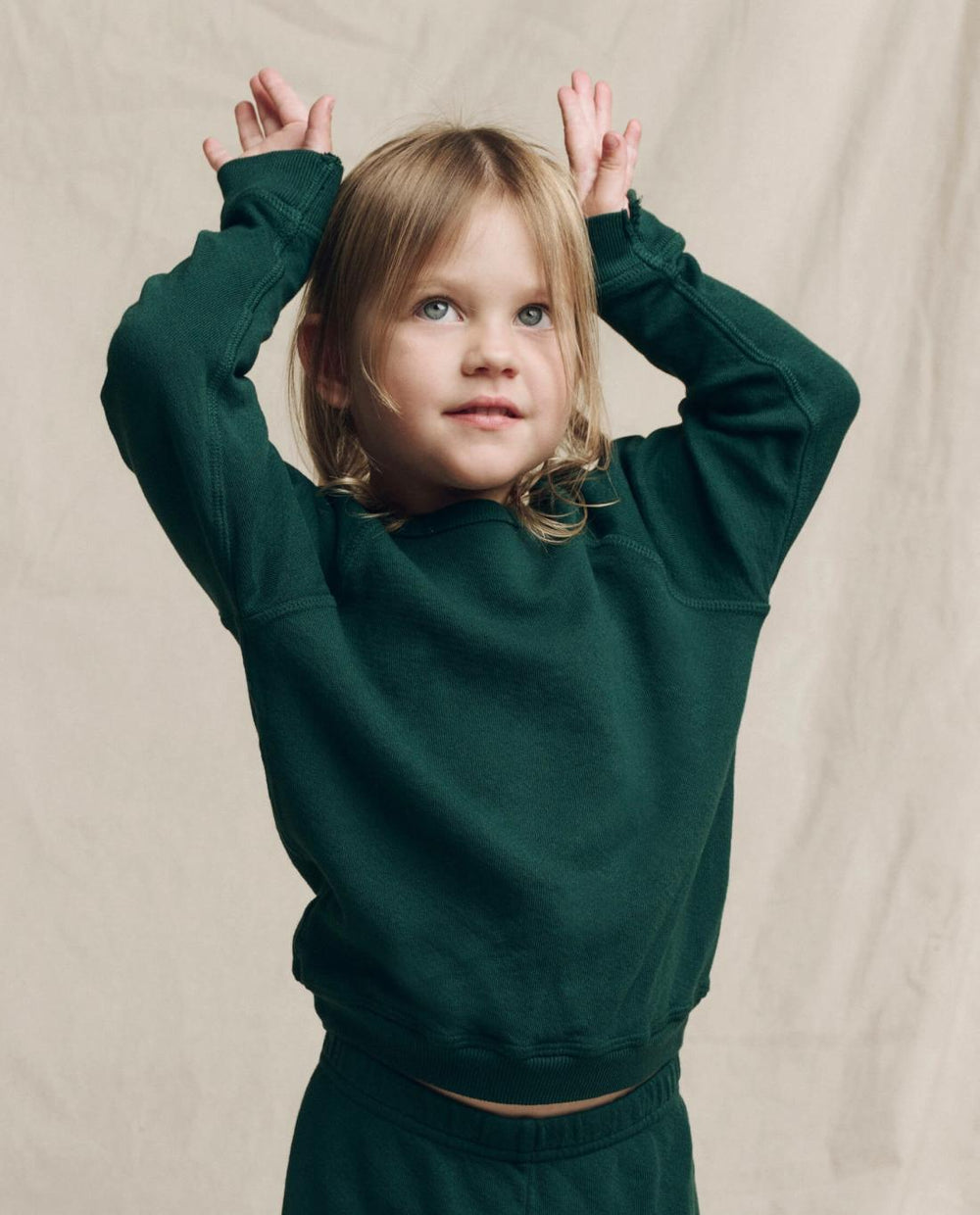 Tees &amp; Sweats | Kids The Great. The Little College Sweatshirt. Solid Pinyon