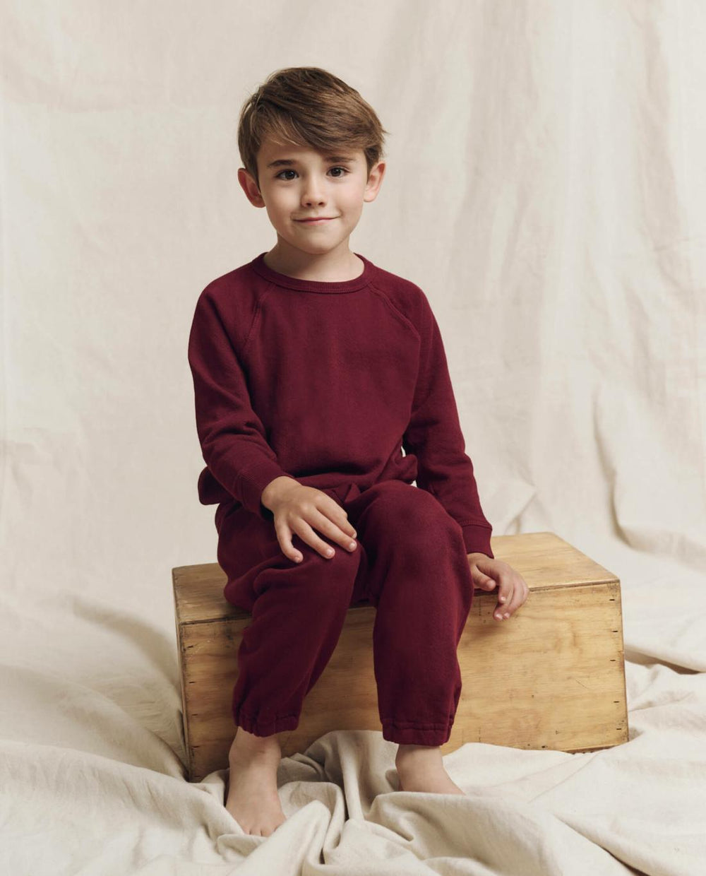 Tees &amp; Sweats | Kids The Great. The Little College Sweatshirt. Solid Plum