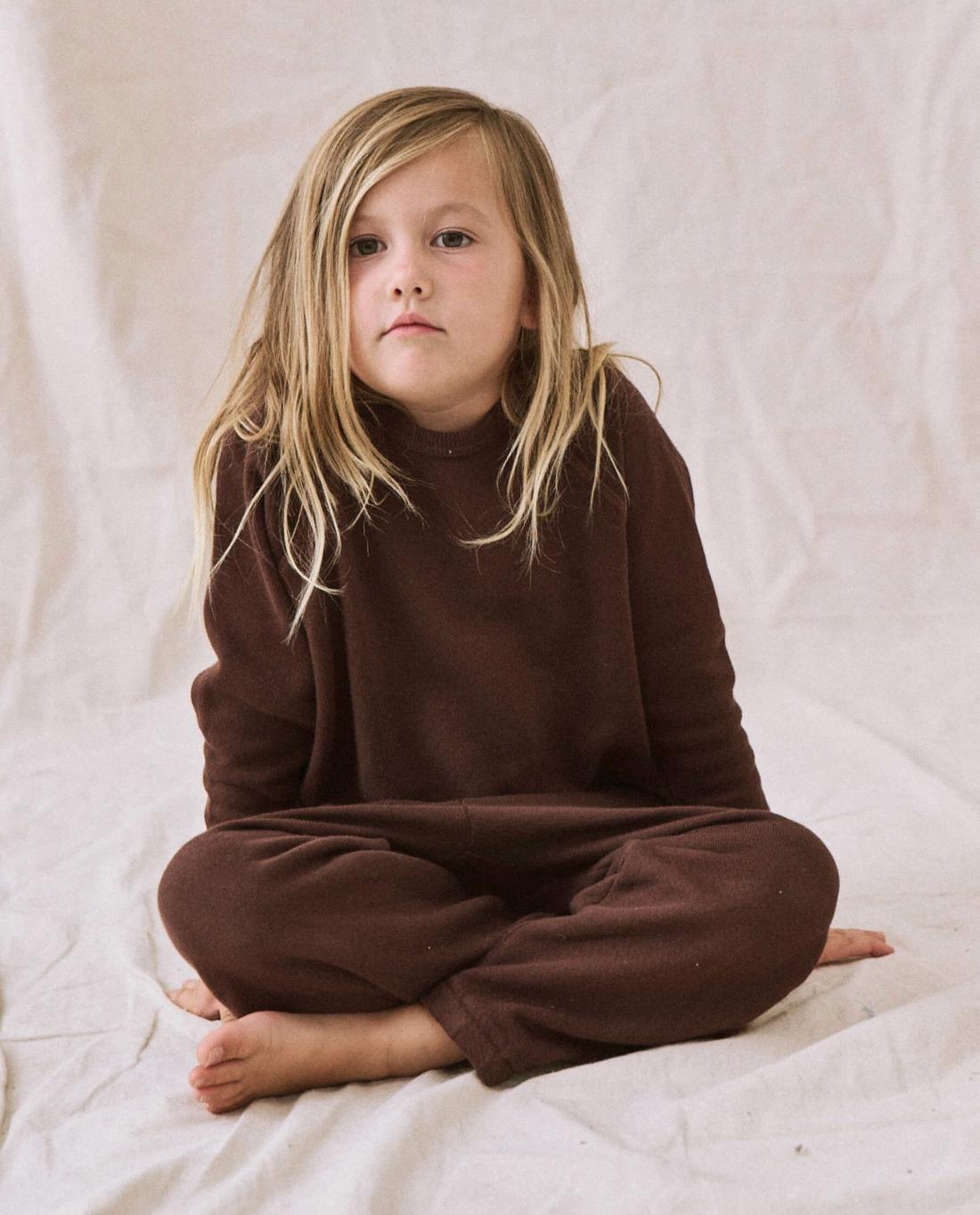 Tees &amp; Sweats | Kids The Great. The Little College Sweatshirt. Solid Toasted Walnut