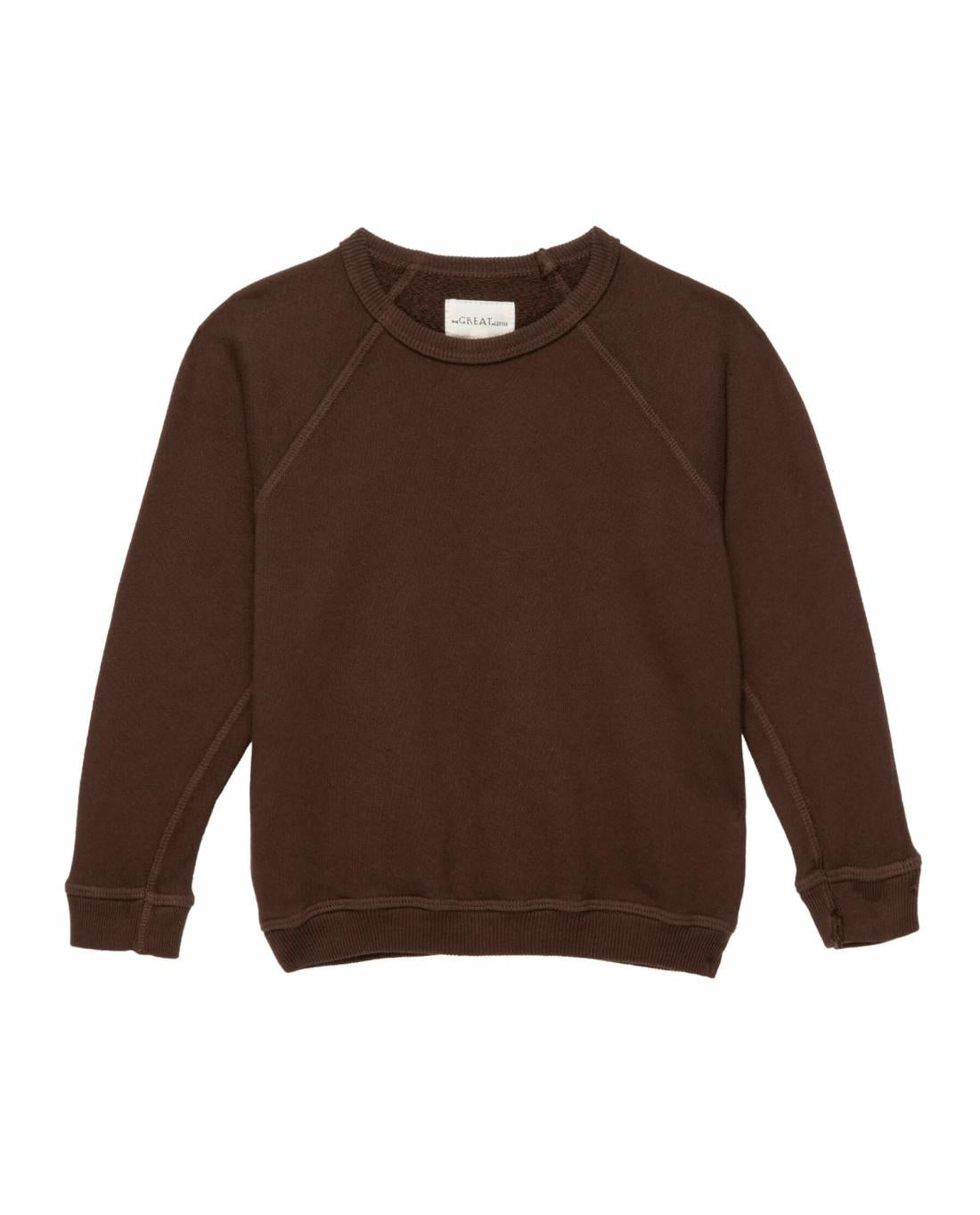 Tees &amp; Sweats | Kids The Great. The Little College Sweatshirt. Solid Toasted Walnut