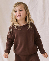 Tees &amp; Sweats | Kids The Great. The Little College Sweatshirt. Solid Toasted Walnut