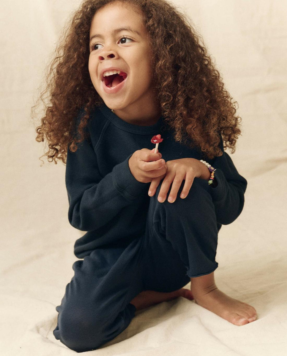 Tees &amp; Sweats | Kids The Great. The Little College Sweatshirt. Solid True Navy