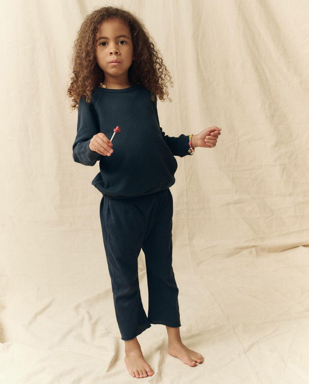 Tees &amp; Sweats | Kids The Great. The Little College Sweatshirt. Solid True Navy
