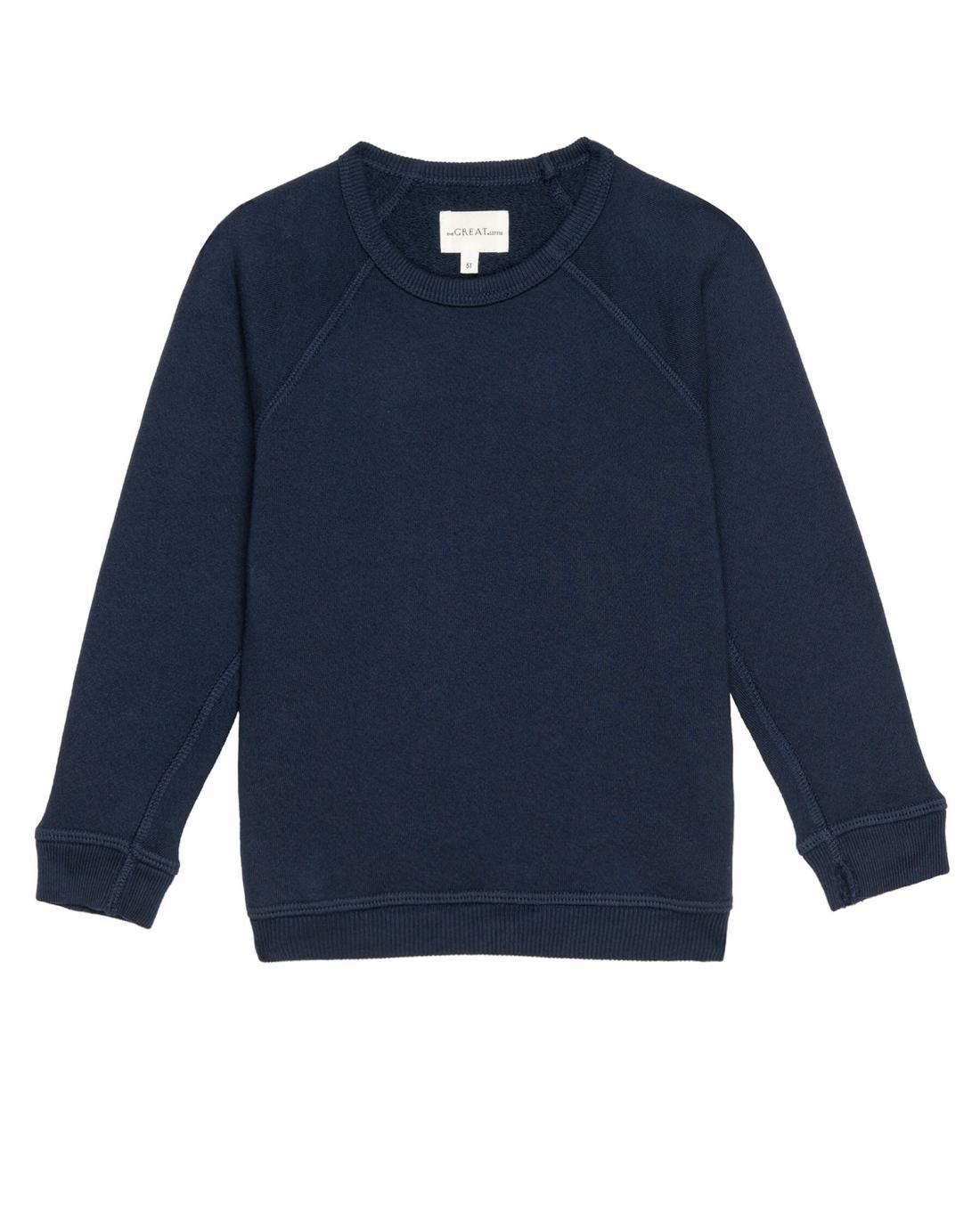 Tees &amp; Sweats | Kids The Great. The Little College Sweatshirt. Solid True Navy