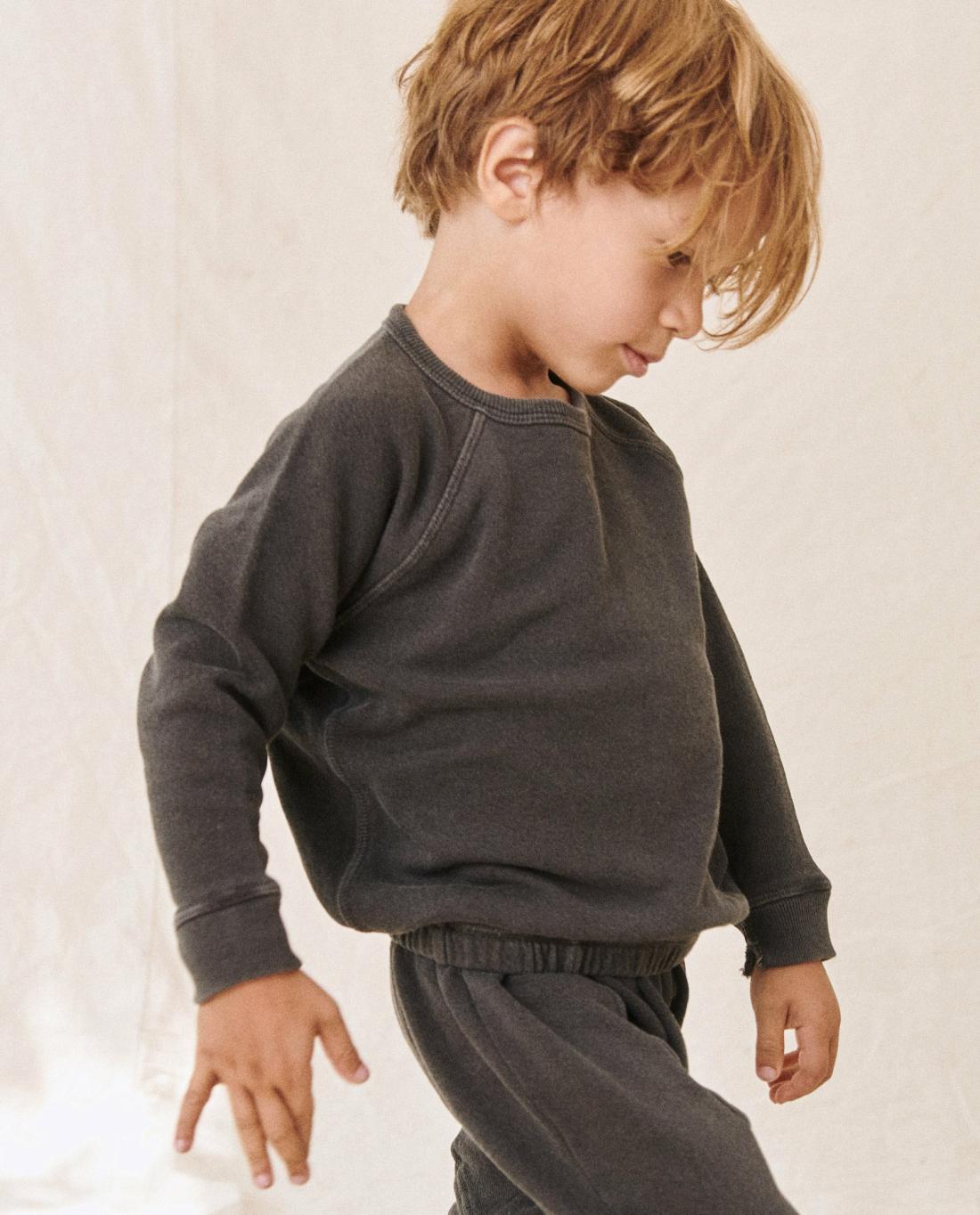 Tees &amp; Sweats | Kids The Great. The Little College Sweatshirt. Washed Black