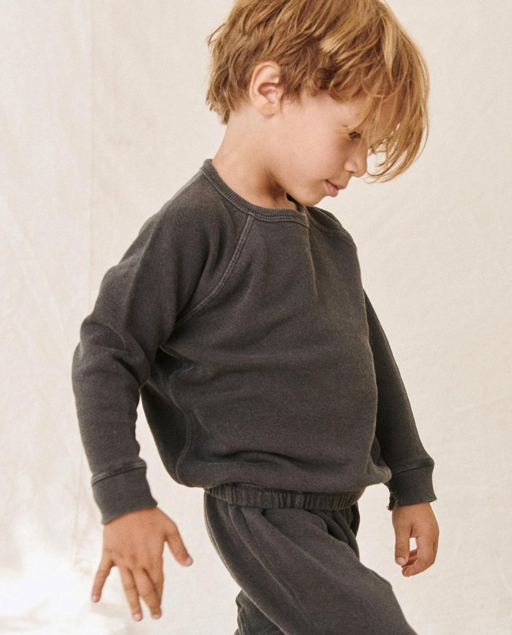 Tees &amp; Sweats | Kids The Great. The Little College Sweatshirt. Washed Black