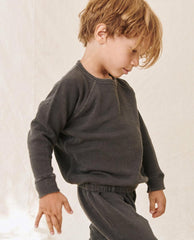 Tees &amp; Sweats | Kids The Great. The Little College Sweatshirt. Washed Black